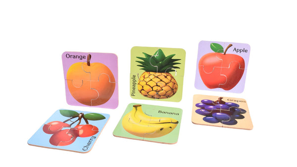 Wooden Puzzle Set / Fruit Puzzle set of 6 pcs