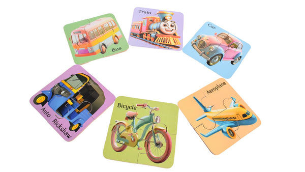 Wooden Puzzle Set / Transport Models Puzzle set of 6 pcs